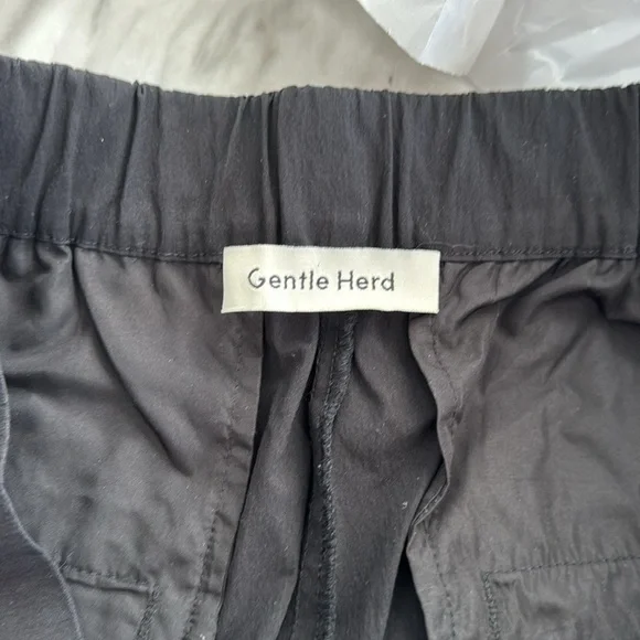 Gentle Herd Black Pocket Taper Cotton Nylon Blend Ankle High Waist Pants Size XL - Picture 8 of 10